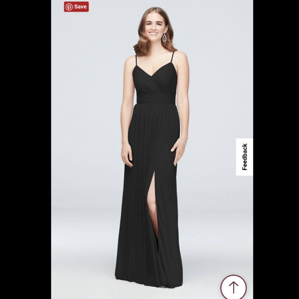 🥂 Black Ruched Waist Spaghetti Strap Mesh Dress🔥